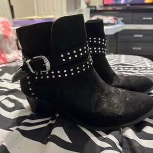 90s Cowgirl Black Boots - Size 9 Wide